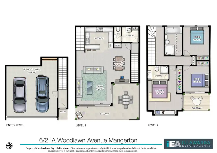Floorplan of Homely townhouse listing, 6/21A Woodlawn Avenue, Mangerton NSW 2500