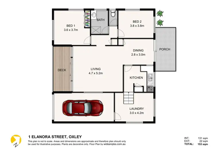 Floorplan of Homely house listing, 1 Elanora Street, Oxley QLD 4075
