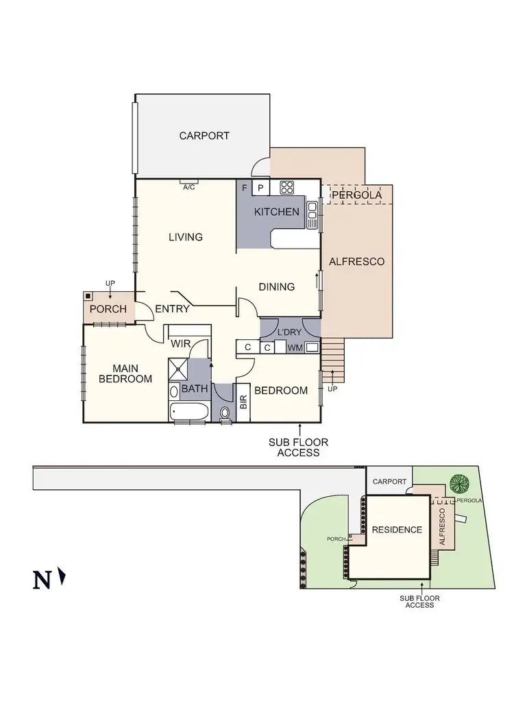 Floorplan of Homely unit listing, 2/2 Warrington Crescent, Wattle Glen VIC 3096