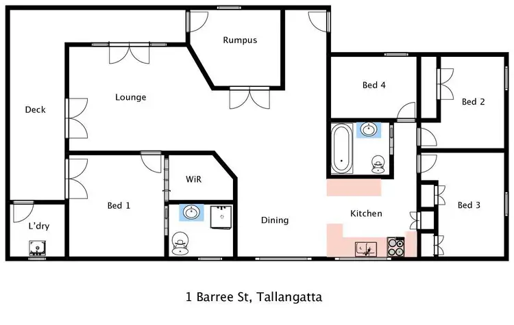 Floorplan of Homely house listing, 1 Barree Street, Tallangatta VIC 3700
