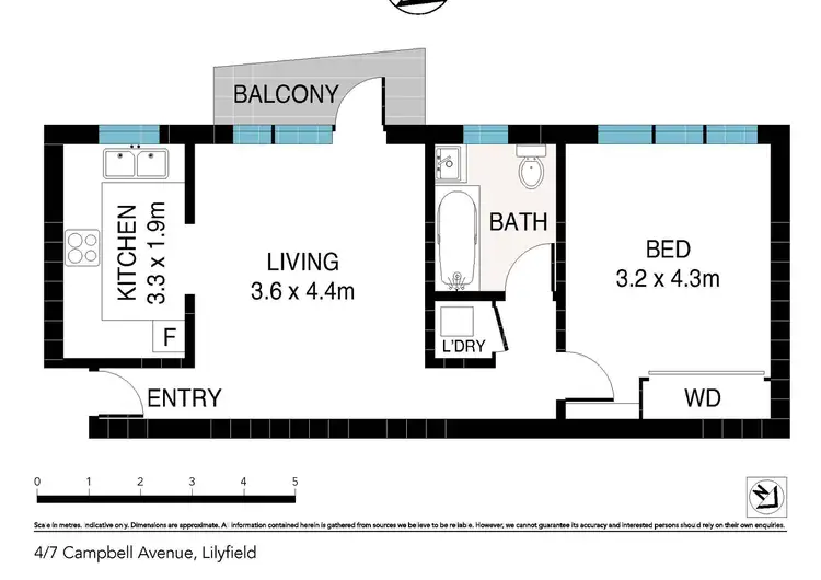 Floorplan of Homely apartment listing, 4/7 Campbell Avenue, Lilyfield NSW 2040