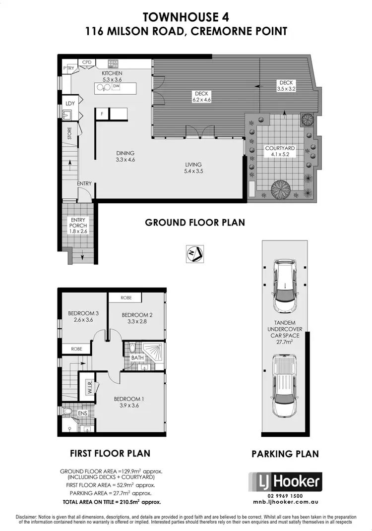 Floorplan of Homely townhouse listing, 4/116 Milson Road, Cremorne Point NSW 2090