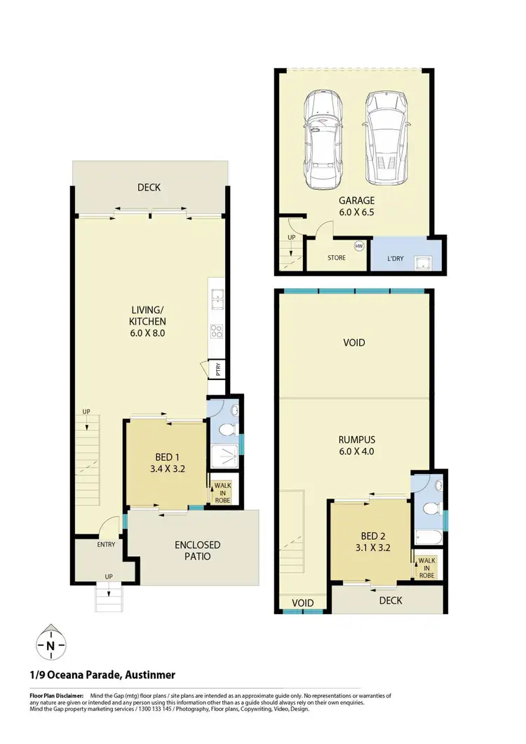 Floorplan of Homely townhouse listing, 1/9 Oceana Parade, Austinmer NSW 2515