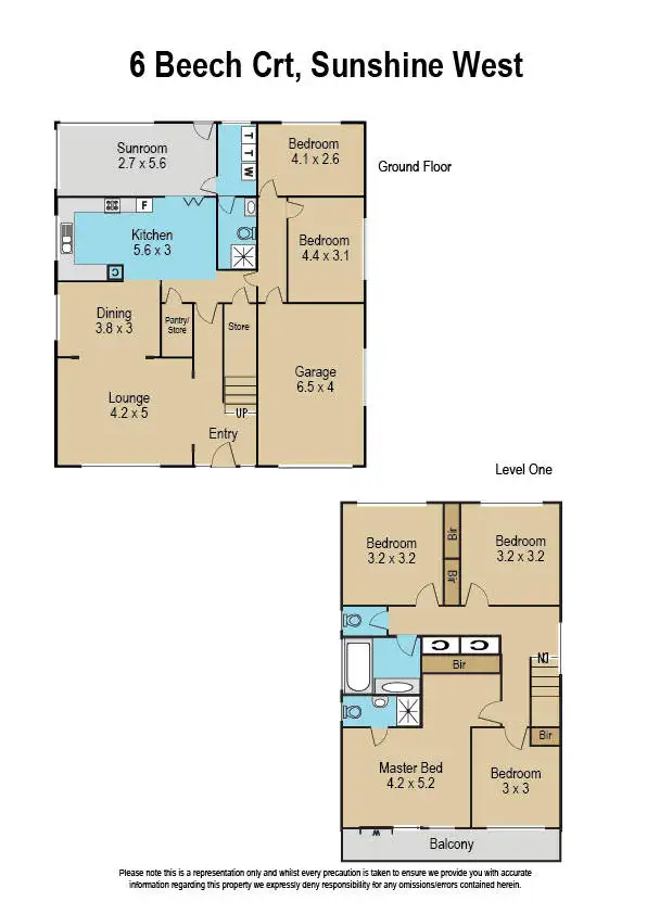 Floorplan of Homely house listing, 6 Beech Court, Sunshine West VIC 3020