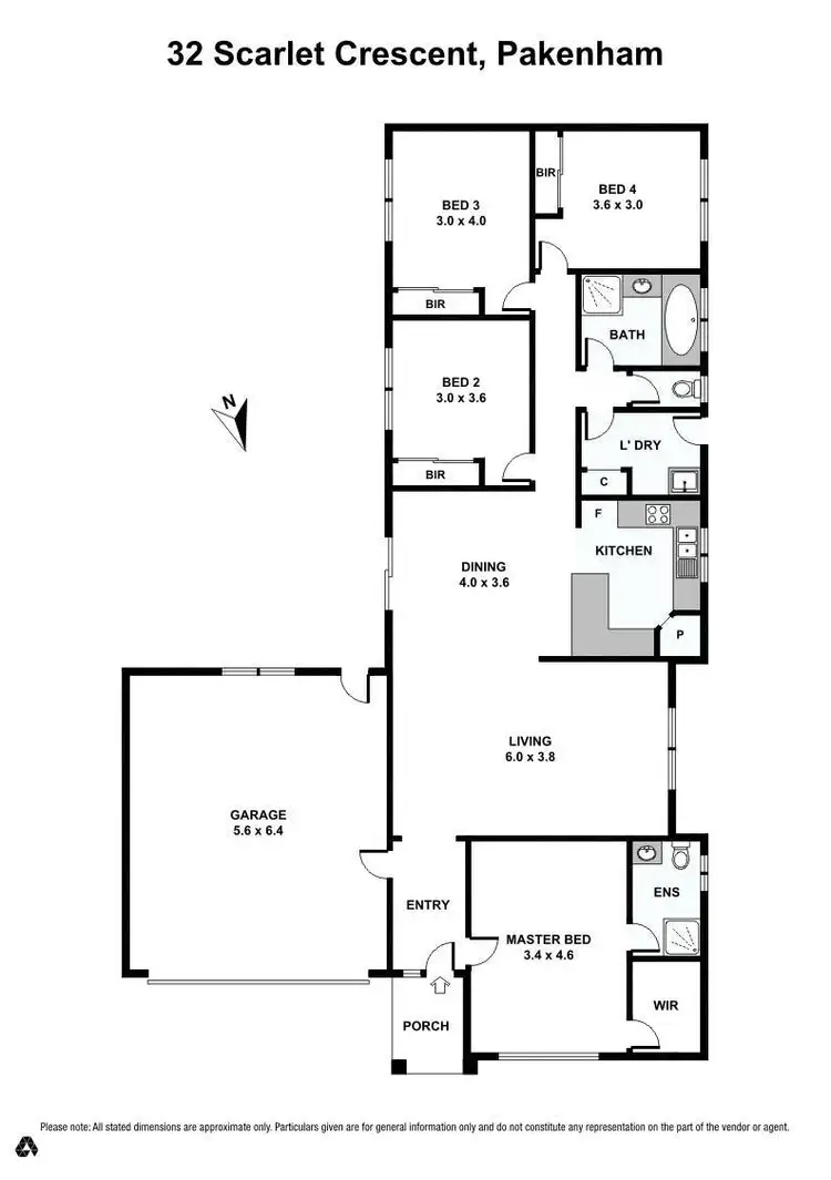 Floorplan of Homely house listing, 32 Scarlet Crescent, Pakenham VIC 3810