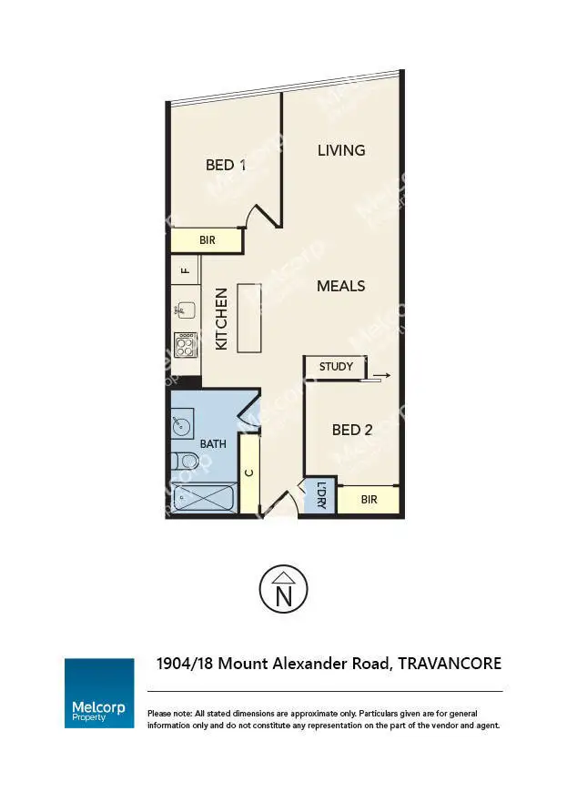 Floorplan of Homely apartment listing, 1904/18 Mount Alexander Road, Travancore VIC 3032
