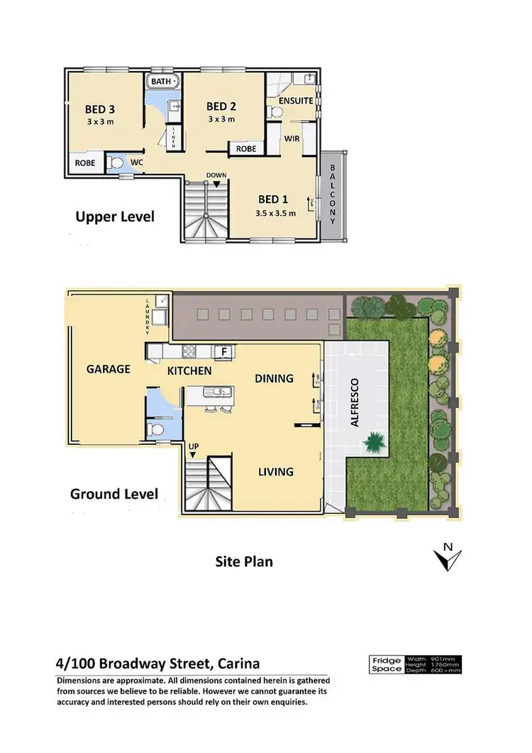 Floorplan of Homely townhouse listing, 4/100 Broadway Street, Carina QLD 4152