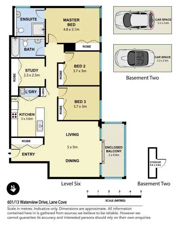 Floorplan of Homely apartment listing, 601/13 Waterview Drive, Lane Cove NSW 2066