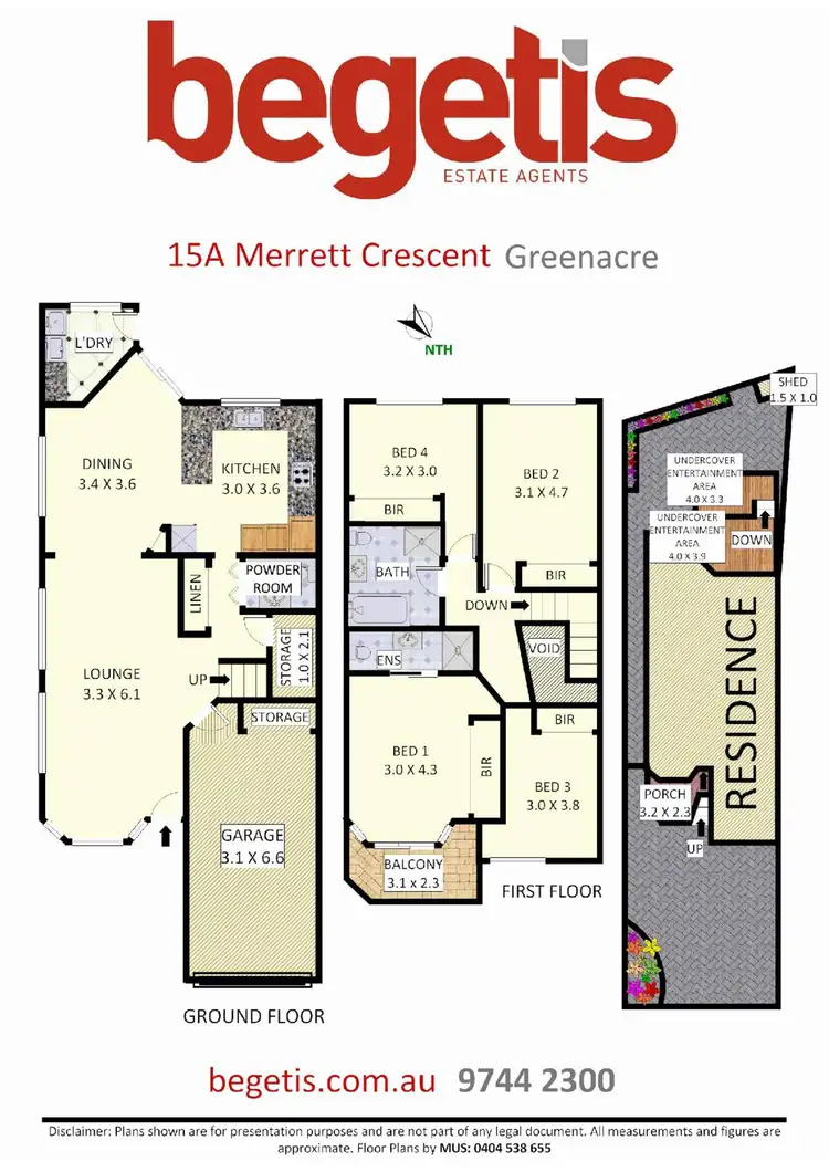 Floorplan of Homely semi-detached listing, 15A Merrett Crescent, Greenacre NSW 2190
