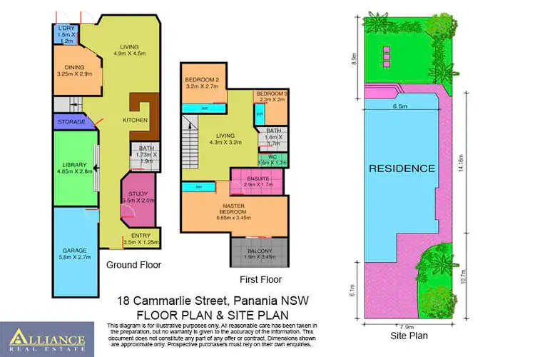 Floorplan of Homely semi-detached listing, 18 Cammarlie Street, Panania NSW 2213