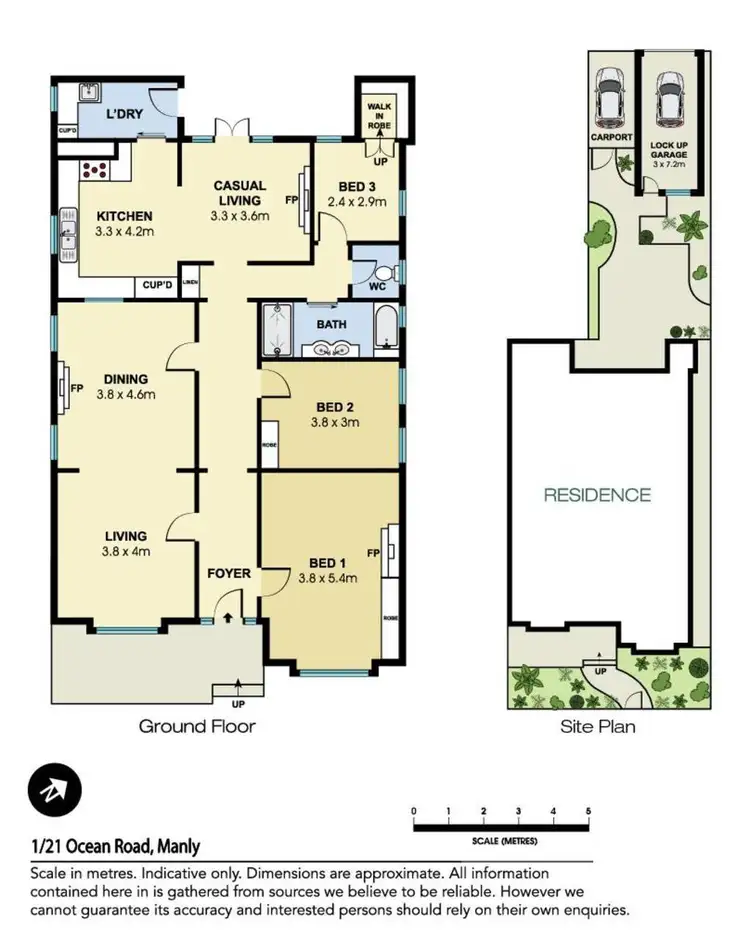 Floorplan of Homely apartment listing, 1 & 2/21 Ocean Road, Manly NSW 2095