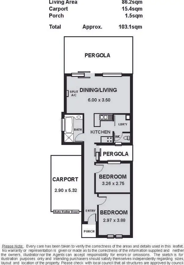 Floorplan of Homely townhouse listing, 32 Gilbert Street, Ovingham SA 5082