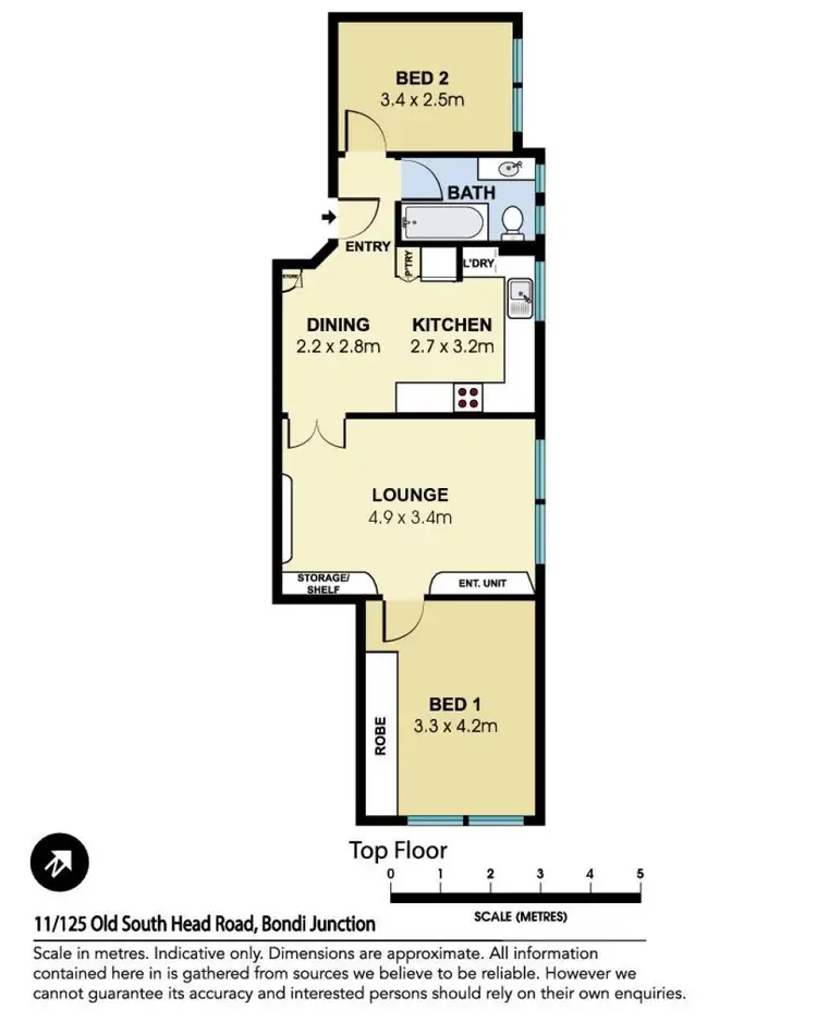 Floorplan of Homely apartment listing, 11/125 Old South Head Road, Bondi Junction NSW 2022