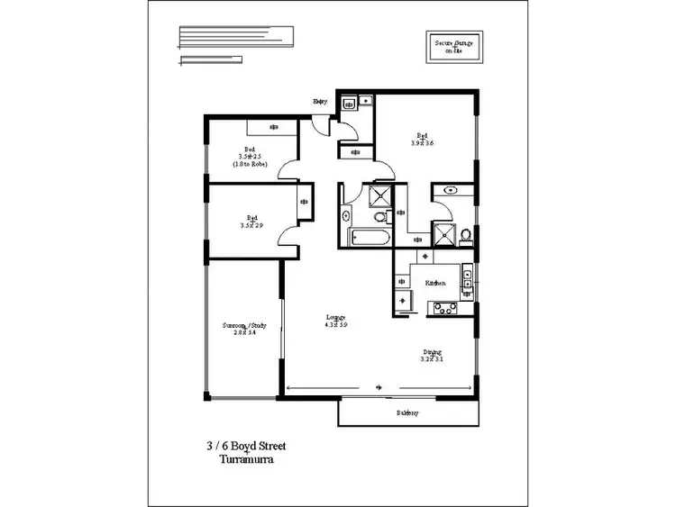 Floorplan of Homely house listing, 3/6 Boyd Street, Turramurra NSW 2074