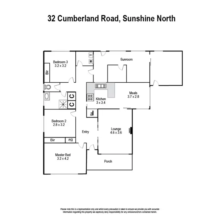 Floorplan of Homely house listing, 32 Cumberland Street, Sunshine North VIC 3020