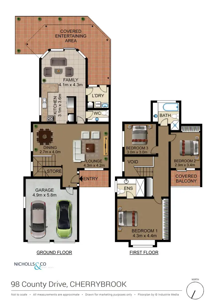 Floorplan of Homely semi-detached listing, 98 County Drive, Cherrybrook NSW 2126