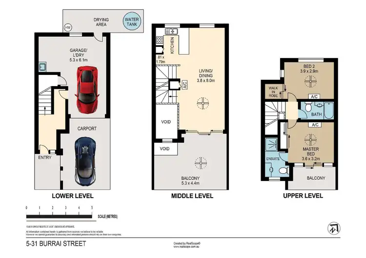 Floorplan of Homely townhouse listing, 5/31 Burrai Street, Morningside QLD 4170