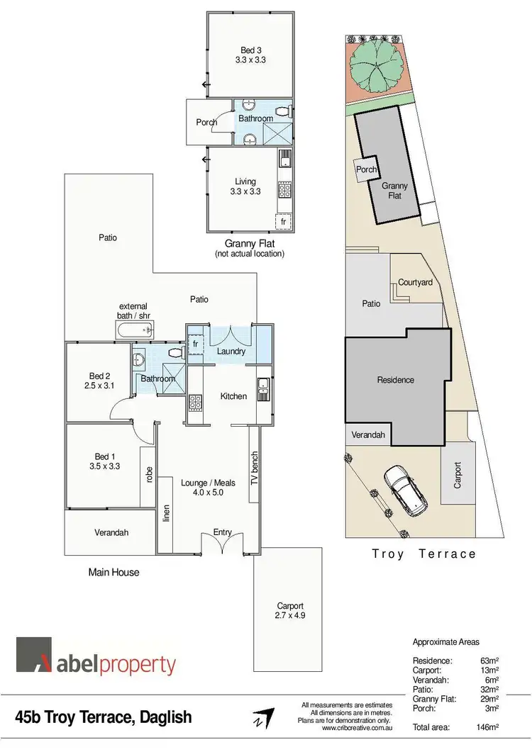 Floorplan of Homely semi-detached listing, 45B Troy Terrace, Daglish WA 6008