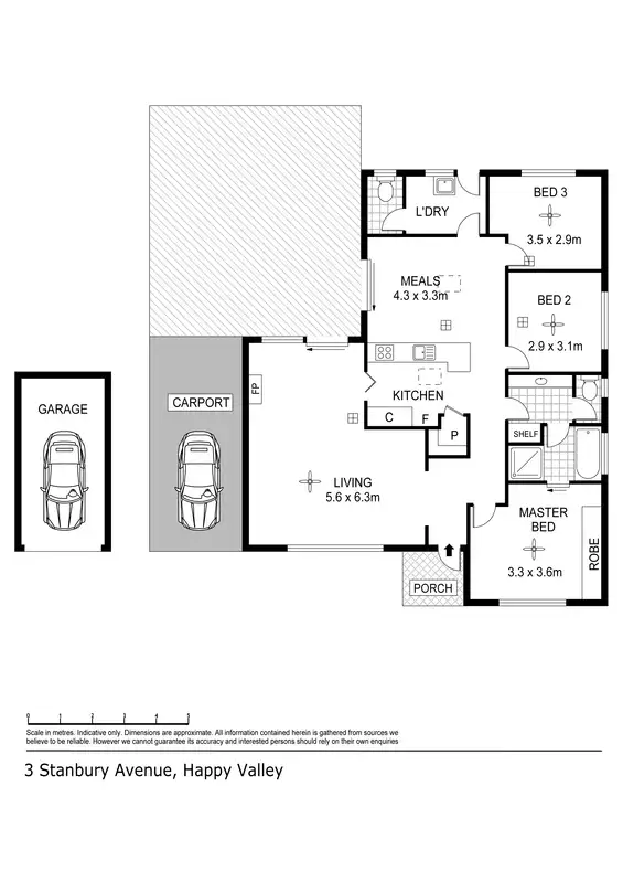 Floorplan of Homely house listing, 3 Stanbury Avenue, Happy Valley SA 5159
