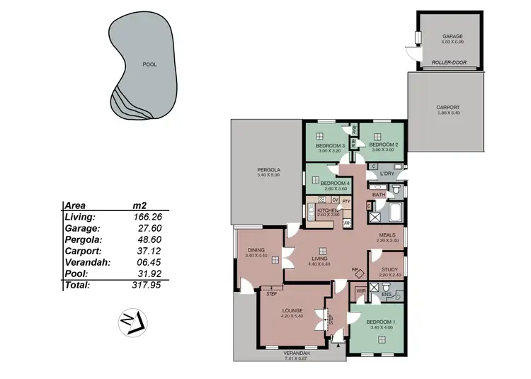 Floorplan of Homely house listing, 5 Honeysuckle Drive, Woodside SA 5244