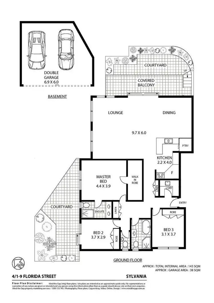 Floorplan of Homely apartment listing, Unit 4/1-9 Florida Street, Sylvania NSW 2224