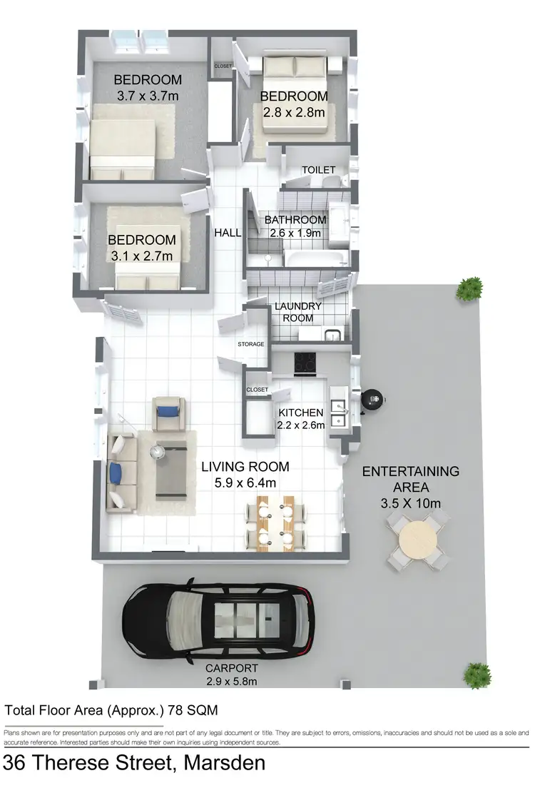 Floorplan of Homely house listing, 36 Therese Street, Marsden QLD 4132