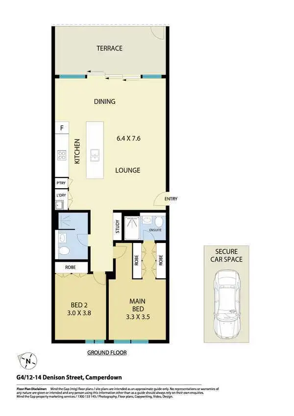Floorplan of Homely apartment listing, G4/12-14 Denison Street, Camperdown NSW 2050