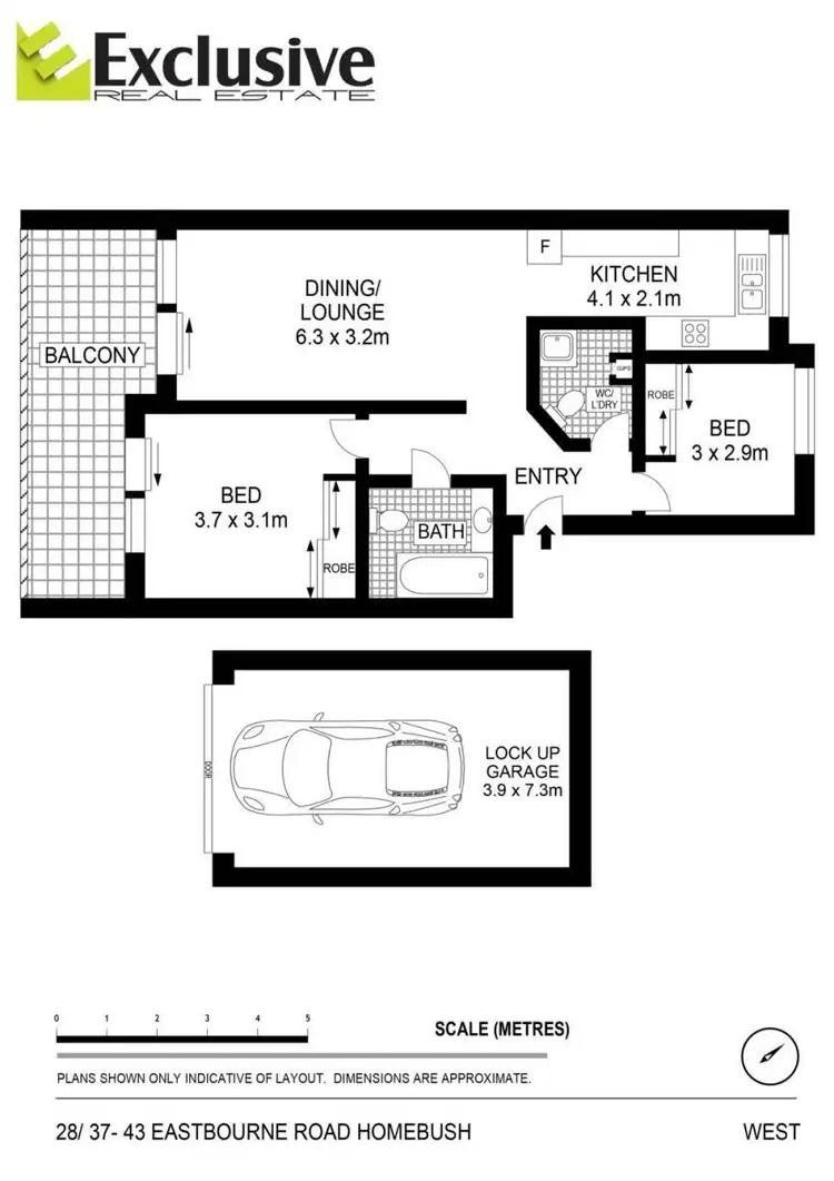 Floorplan of Homely apartment listing, 28/37-43 Eastbourne Road, Homebush West NSW 2140