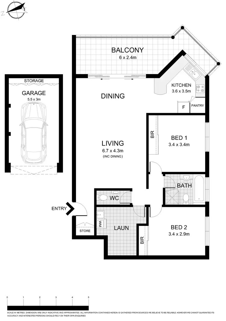 Floorplan of Homely apartment listing, 3/2-8 Clio Street, Sutherland NSW 2232
