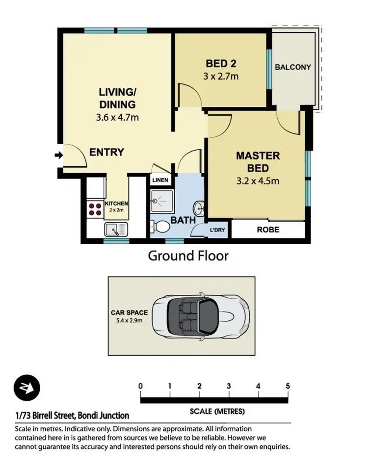 Floorplan of Homely apartment listing, Unit 1/73 Birrell Street, Queens Park NSW 2022