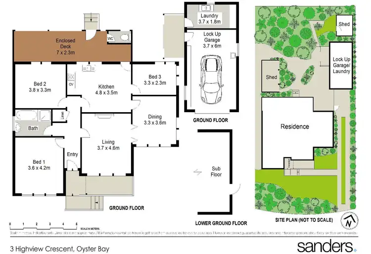 Floorplan of Homely house listing, 3 Highview Crescent, Oyster Bay NSW 2225