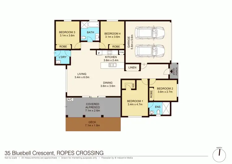 Floorplan of Homely house listing, 35 Bluebell Crescent, Ropes Crossing NSW 2760
