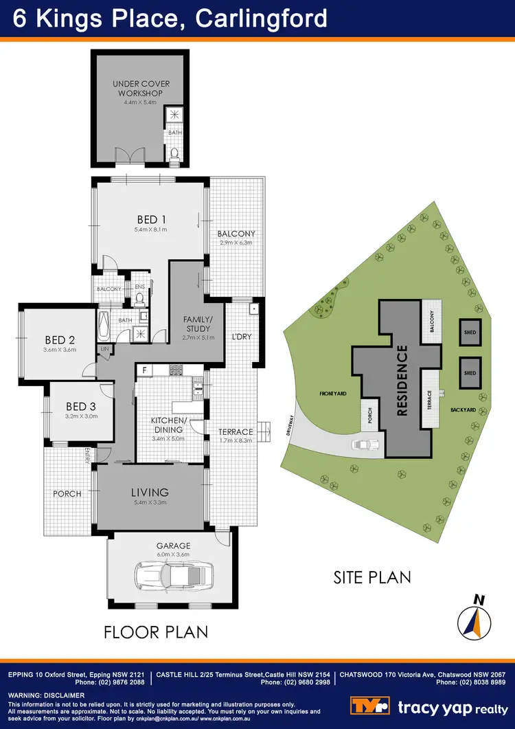 Floorplan of Homely house listing, 6 Kings Place, Carlingford NSW 2118