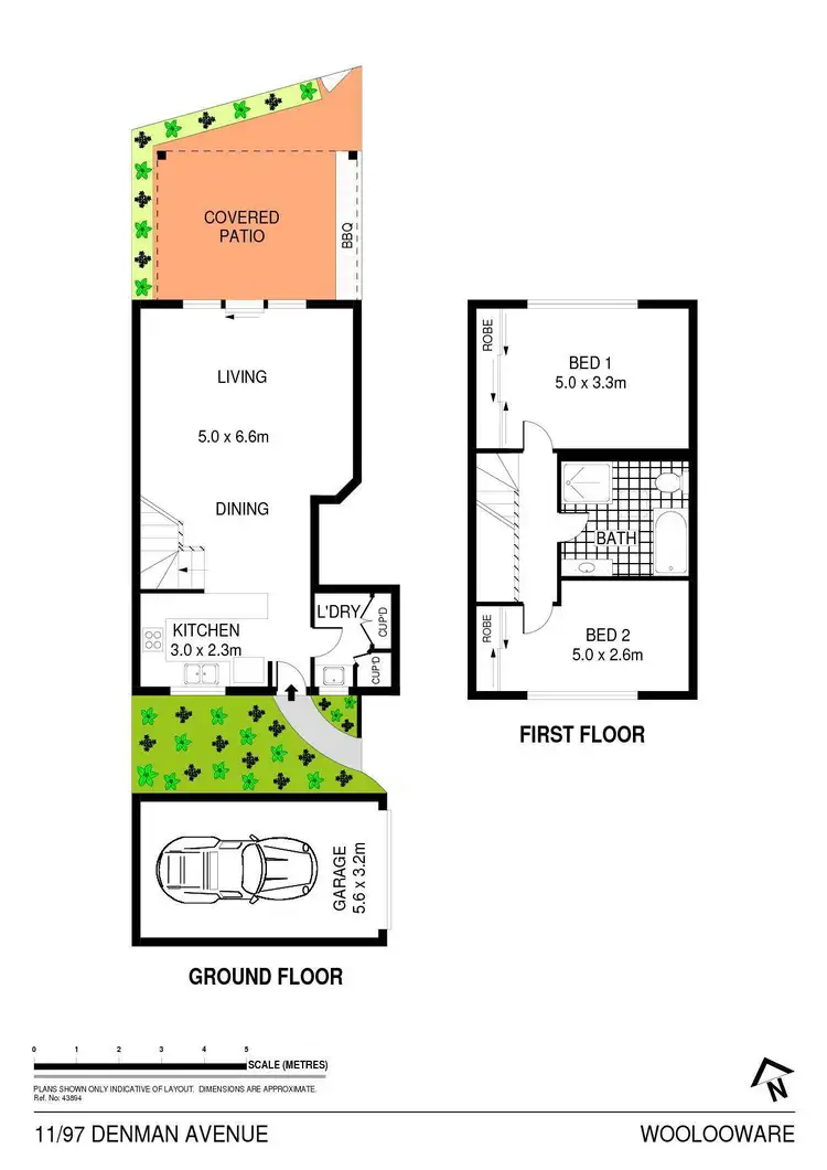Floorplan of Homely townhouse listing, 11/97 Denman Avenue, Woolooware NSW 2230