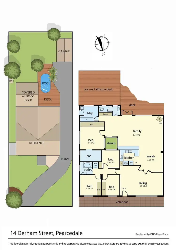 Floorplan of Homely house listing, 14 Derham Street, Pearcedale VIC 3912