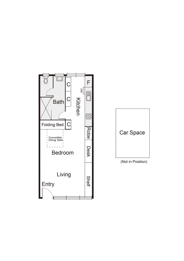 Floorplan of Homely apartment listing, 2/47 Spenser Street, St Kilda VIC 3182