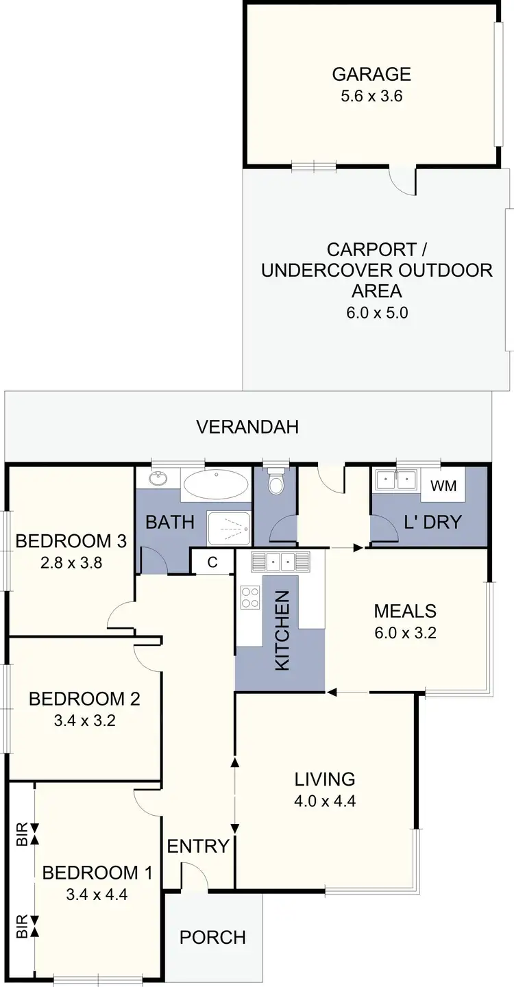 Floorplan of Homely house listing, 159 Hilton Street, Glenroy VIC 3046