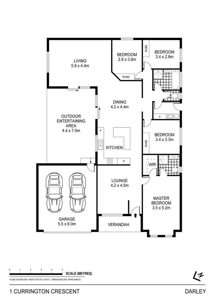 Floorplan of Homely house listing, 1 Currington Crescent, Bacchus Marsh VIC 3340