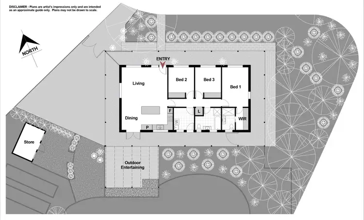 Floorplan of Homely house listing, 1 Ogg Place, Chisholm ACT 2905