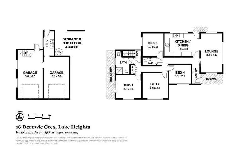 Floorplan of Homely house listing, 16 Derowie Crescent, Lake Heights NSW 2502