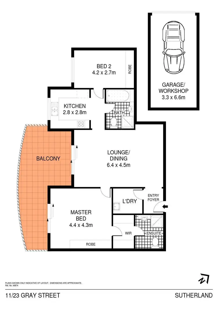 Floorplan of Homely apartment listing, 11/23-29 Gray Street, Sutherland NSW 2232