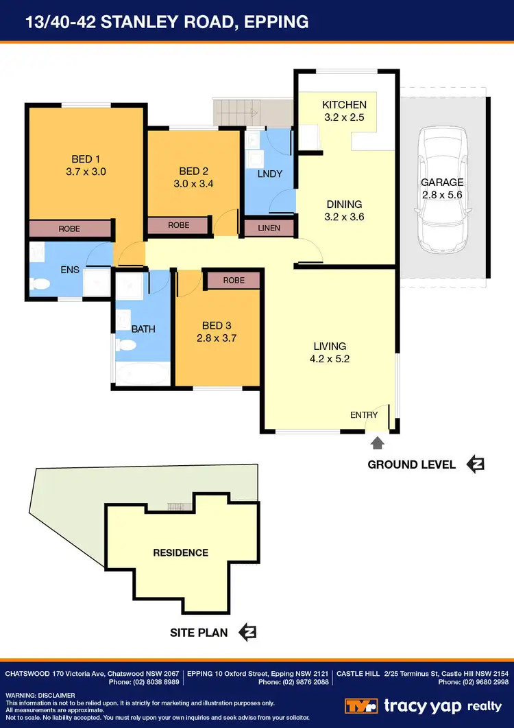 Floorplan of Homely villa listing, 13/40-42 Stanley Road, Epping NSW 2121