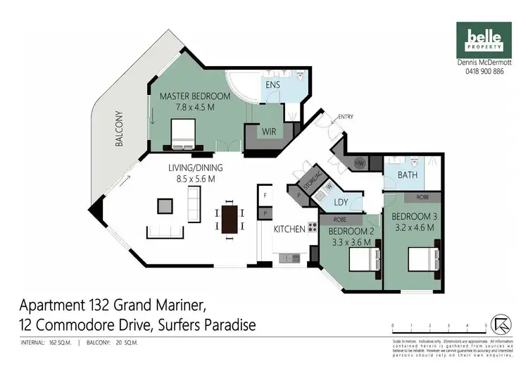 Floorplan of Homely unit listing, Level 23/132/12 Commodore Drive, Surfers Paradise QLD 4217
