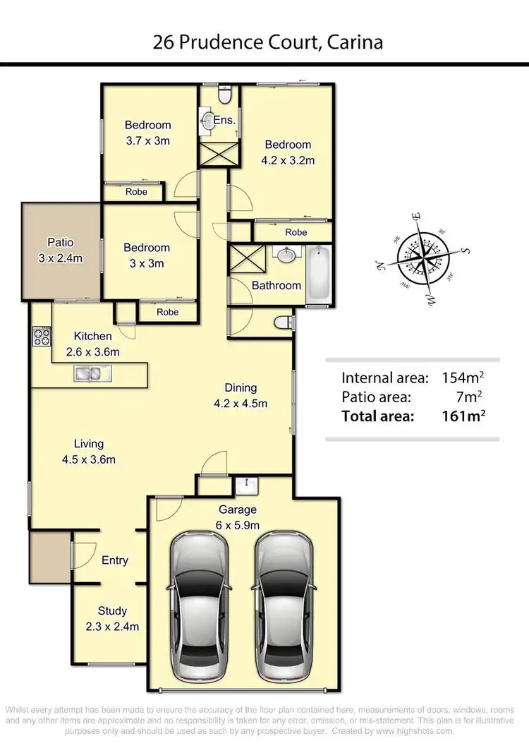 Floorplan of Homely townhouse listing, 26 Prudence Court, Carina QLD 4152