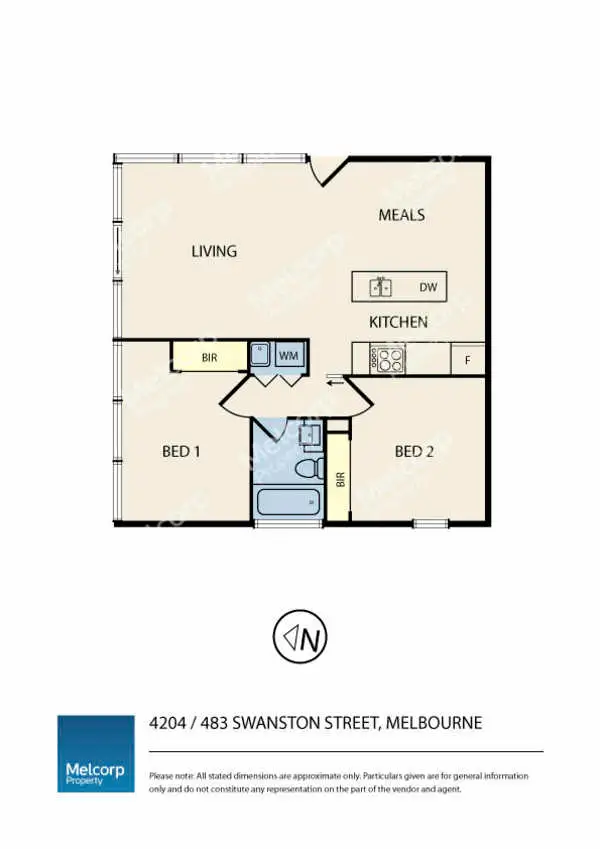 Floorplan of Homely apartment listing, 4204/483 Swanston Street, Melbourne VIC 3000