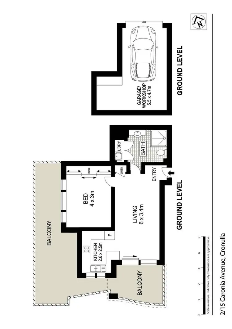 Floorplan of Homely apartment listing, 2/15 Caronia Avenue, Cronulla NSW 2230