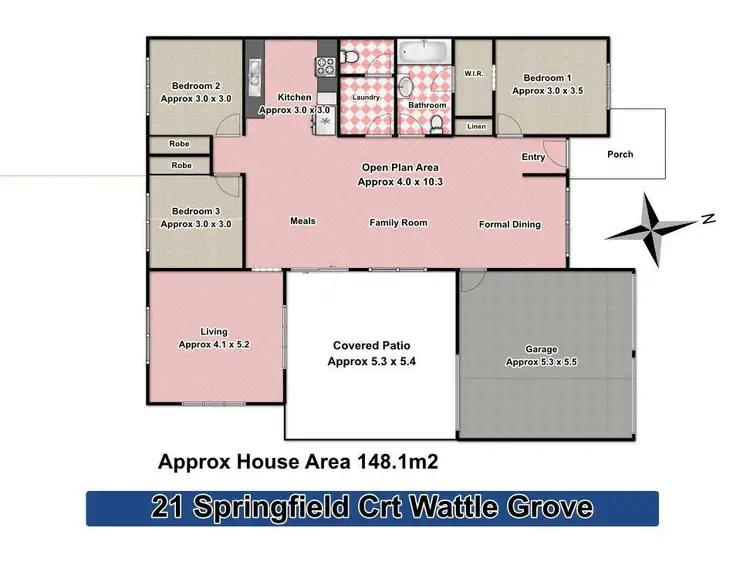 Floorplan of Homely house listing, 21 Springfield Court, Wattle Grove NSW 2173