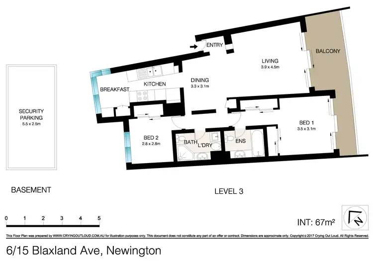 Floorplan of Homely apartment listing, 6/15 Blaxland Avenue, Newington NSW 2127