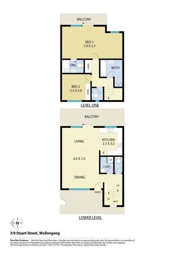 Floorplan of Homely apartment listing, 3/9 Stewart Street, Wollongong NSW 2500