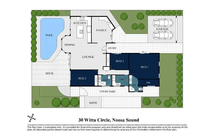 Floorplan of Homely house listing, 30 Witta Circle, Noosa Heads QLD 4567